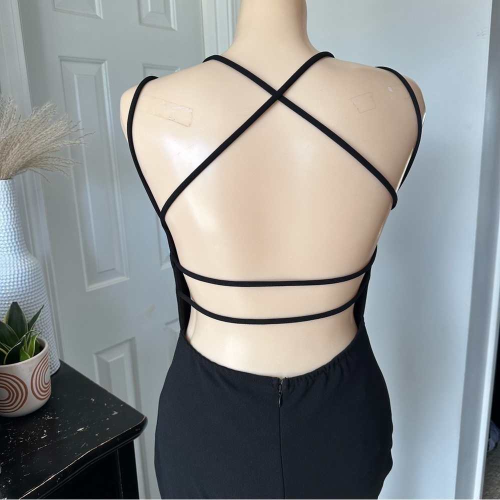 LULU’S ALL THIS ALLURE STRAPPY BACKLESS MERMAID MAXI DRESS - Picture 14 of 16